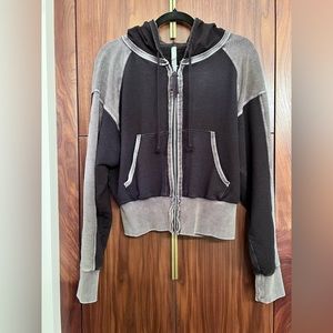 Shadowboxer Free People Hoodie in black/grey - size Medium